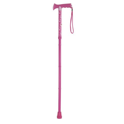 Breast Cancer Awareness Height Adjustable Folding Cane