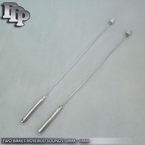 Two Pcs Bakes Rosebud Urethral Sounds 10MM &amp; 11MM