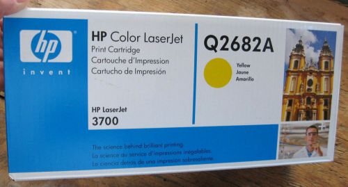 New Genuine HP Q2682A Yellow Toner Cartridge, LaserJet 3700 ~ New In Box!