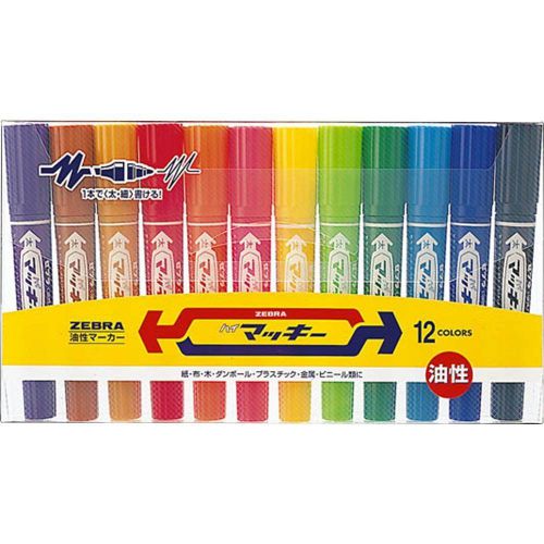 12 colors of zebra oiliness marker high McKie MC12C sets