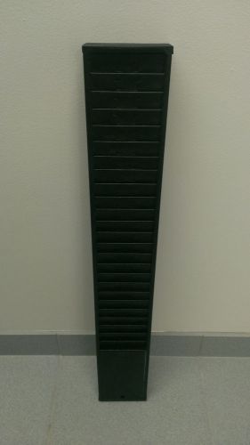 Industrial metal time card rack - 25 slot black for sale