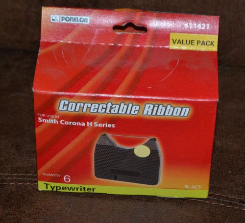 NEW Porelon 6 Pack #11421 Typewriter Correctable Ribbon - Smith Corona H Series