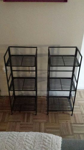 3-Shelf Iron Folding Bookcase