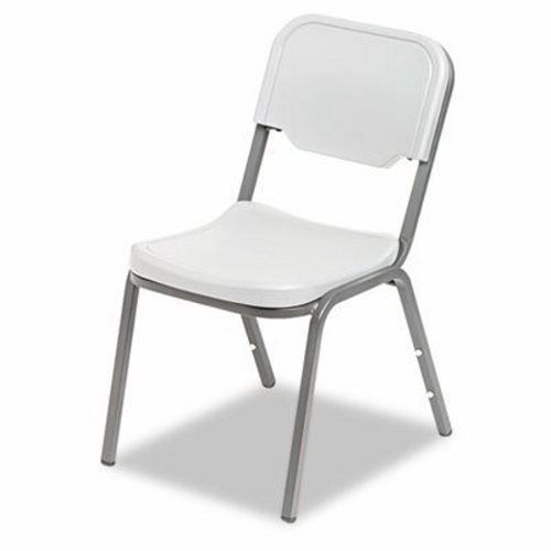 Iceberg Rough N Ready Original Stack Chair, Resin, Platinum, 4/Carton (ICE64013)