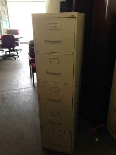 ***5 DRAWER LETTER SIZE FILE CABINET by STEELCASE OFFICE FURN w/LOCK&amp;KEY***