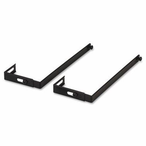 Lorell Cubicle Partition Hangers, Adjustable, Metal/Black (LLR80674)