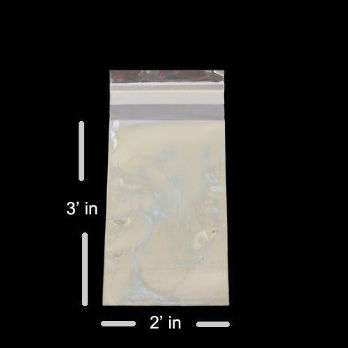5000 super clear premium 2&#034; x 3&#034; 1.5 mil thick resealable poly bags s-15454 for sale