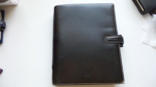 FILOFAX Cuban black A5 Size Leather Organizer Rare