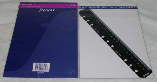 FILOFAX DESKFAX Ruler Page Marker Black Refill Insert Organizer Agenda Diary