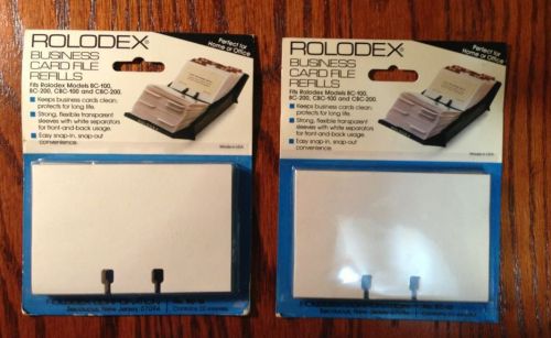 2 Pkg Rolodex Business Card File Refills BC-10  BC-100  BC-200  CBC-100 CBC-200