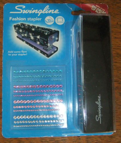 Swingline Black/Purple Fashion Stapler w/ 200 Pieces of Rhinestone Bling NIP