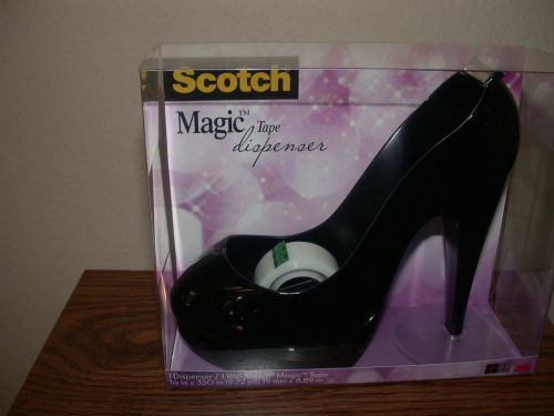 Scotch high heel black stilletto tape  dispenser free  fast ship!!! for sale
