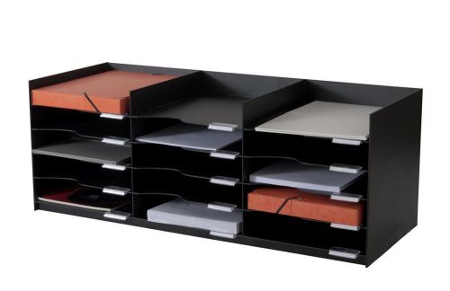 Easy Office Stackable Horizontal Desktop Organizer in Black [ID 2312333]