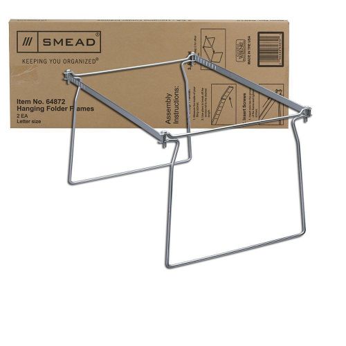 Smead Hanging Steel Letter Size File Folder Drawer Frames 2 Count, 64870, New