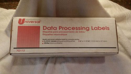 UNIVERSAL OFFICE PRODUCTS 70112 Dot Matrix Printer Labels, 1 Across, 1-7/16 X 4&#034;