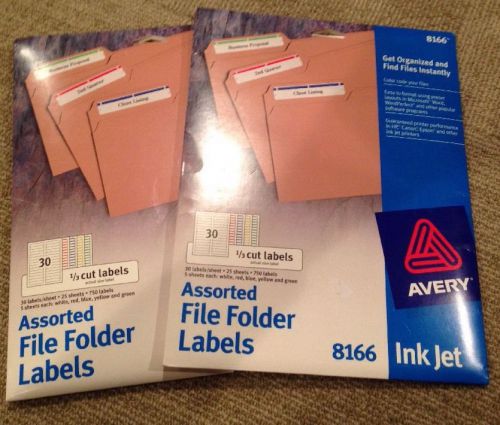 Avery permanent self adhesive laser/ink jet file folder 2580 labels, 86 sheets for sale