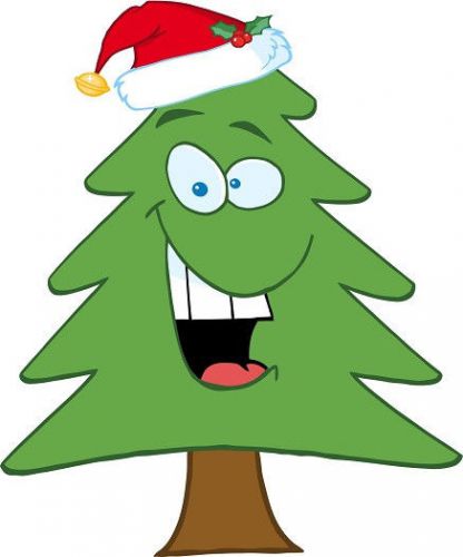 30 Custom Cartoon Xmas Tree Personalized Address Labels