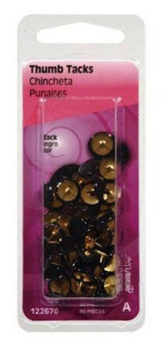 Hillman 122676-n Black Thumb Tacks