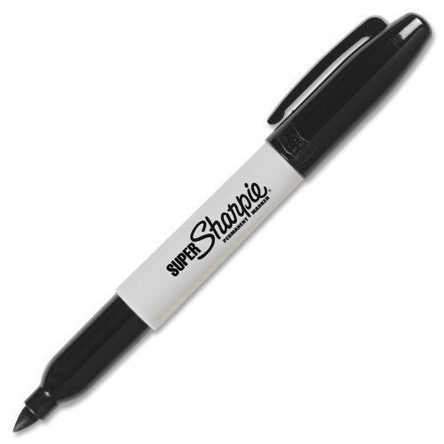 Sharpie 33001 Super Permanent Marker, Black, 12-Pack New