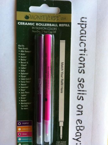 Monteverde Softroll Ceramic Rollerball Refill Purple + Pink Fine Point