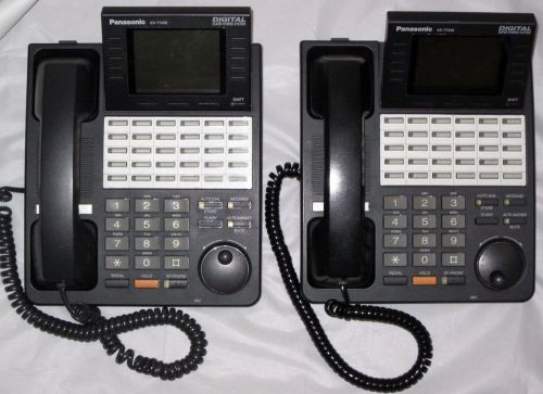 Panasonic KX-T7436 Black LCD 24 Button Phone&#039;s 1 Pair (2x)