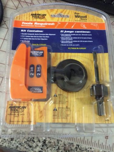 New american tool 17105 door lock installation kit for wood doors 1 1/4 - 1 3/4 for sale