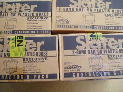 Box 8 pcs Slater/Legrand 2 gang 35 cubic inch nail on electrical box S235RACCP