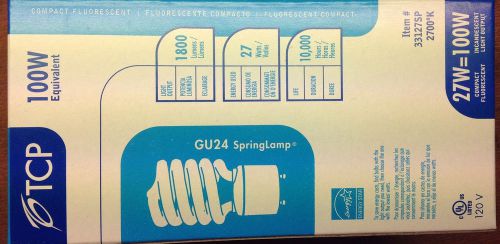 27 WATT 2700K CFL GU24 TWIST LOCK COOL WHT SPRINGLAMP LIGHT BULB TCP 33127SP27K