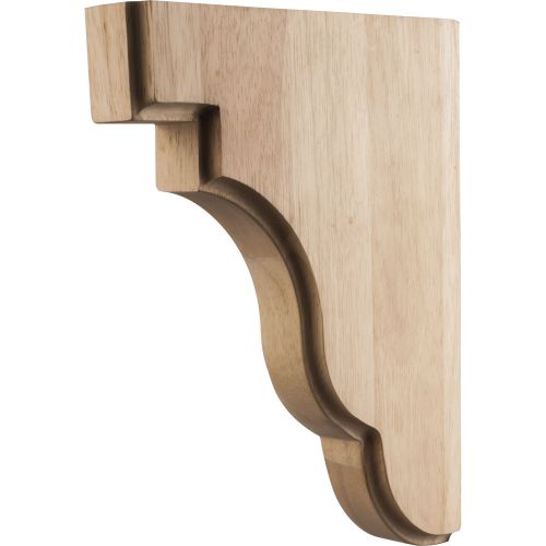 Square Edge Bar Bracket 1-3/4&#034; x 8-1/2&#034; x 11&#034; Rubberwood