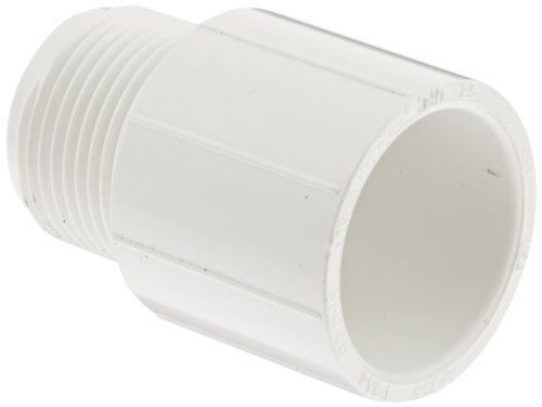 NEW GF Piping Systems PVC Pipe Fitting  Adapter  Schedule 40  White  3/4&#034; NPT Ma