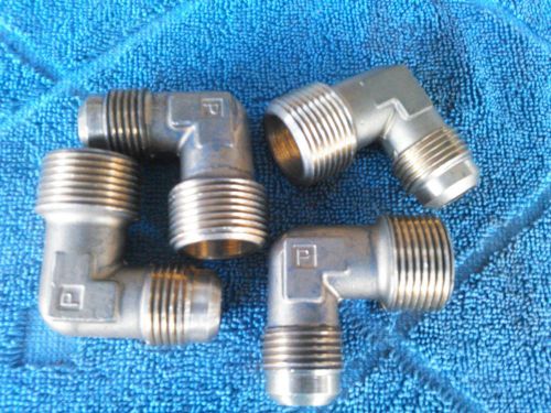 LOT OF (4) 149F-10-12, Male Elbow,45deg,Brass,Tube x MNPT