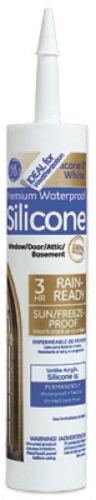 Master Tradesman Silicone II, 9.8 OZ, White, Window &amp; Door Caulk, GE5010