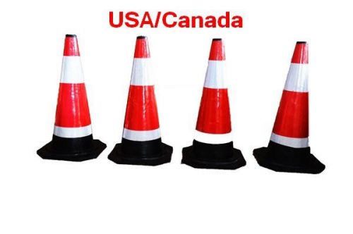 25“ safety plastic revolution series traffic cone 4 pcs rubber traffic cone for sale