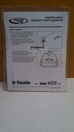 SPECTRA 1242 USER CARD LASER LEVEL