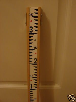 NEW 2.45 METERS DAVID WHITE MAPLE TRANSIT GRADE ROD