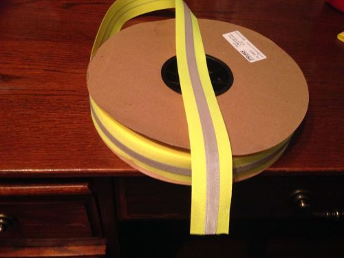3m scotchlite 9920, 2 yds reflective tape 1.5&#034; sew-on lime/yellow fab trim rsl for sale