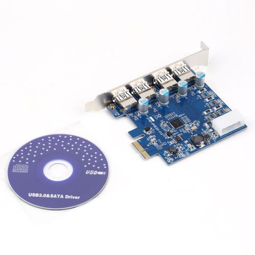 4 port usb 3.0 hub to pci-e pci express card adapter chipset brandly new ms for sale