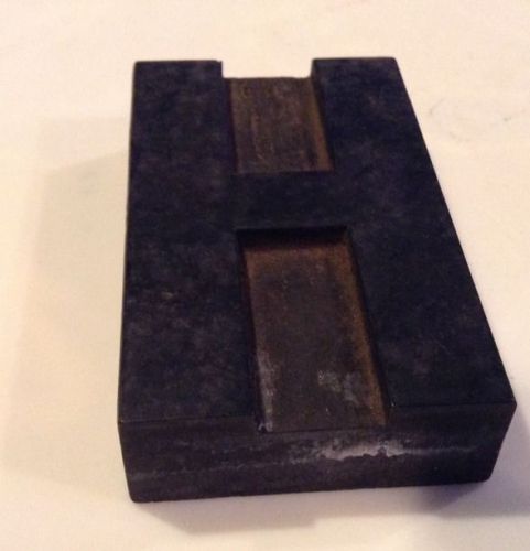 Vintage / Antique Letterpress 4&#034; Wood Printer&#039;s Type Letter &#034;H&#034;