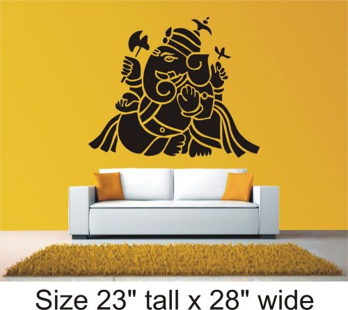 &#034;Jai Ganesh Ji&#034; Om Aum Vinyl Wall Decal Art Removable Sticker Graphics-507