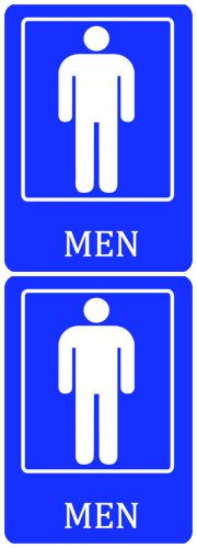 Blue Bathroom Signs Set Of Two High Quality Signs Wall Hanging USA 2 Pack s102