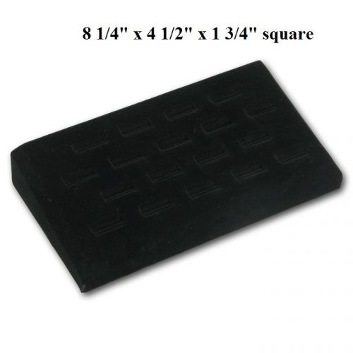 18 SLOTTED RING DISPLAY TRAY RING ORGANIZER DRAWER TRAY BLACK VELVET RING HOLDER