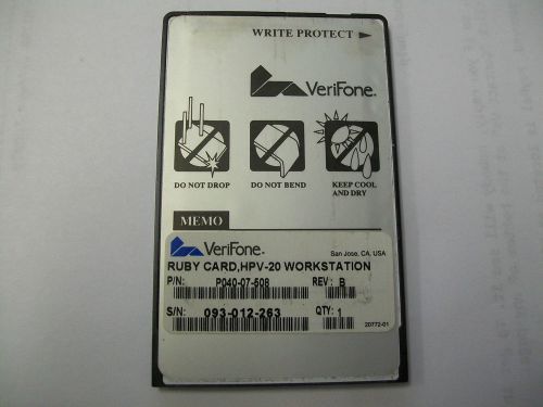 VERIFONE RUBY CARD W/ HPV-20 WORKSTATION PN#P040-07-508