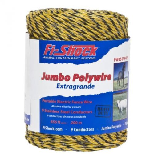 656&#039; 9 JMB PLYWR YLW FI-SHOCK INC Electric Fence Accessories PW656Y9-FS