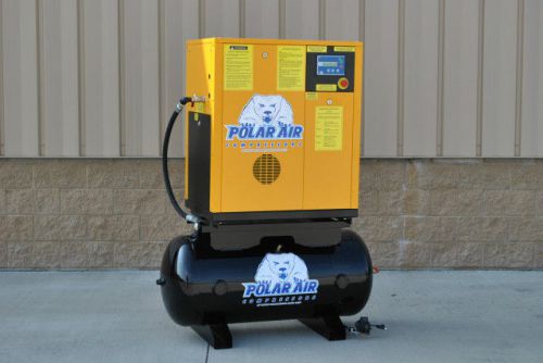 Polar Air! Eaton Compressor 7.5HP 3 Phase Rotary Screw W/ 60 Gallon Tank