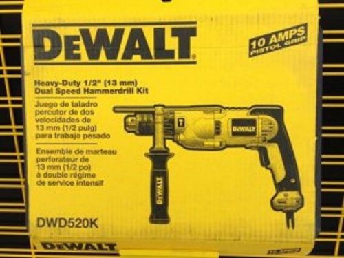 NEW DEWALT DWD520K 1/2&#034; ELECTRIC DUAL MODE 10 AMP HAMMER DRILL NEW IN CASE SALE