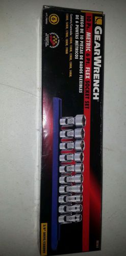 Gearwrench 3/8 drive 10 pc. metric flex socket set 6 pt. 80565 for sale