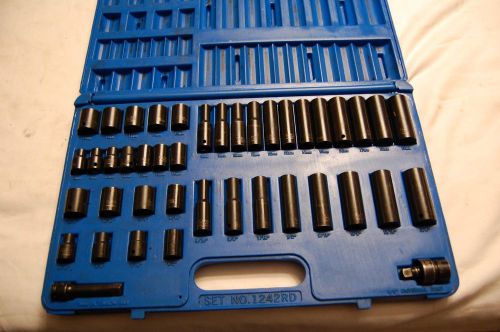 Grey Pneumatics 3/8&#034; Drive 42 Pc. Impact Socket Set 1242RD