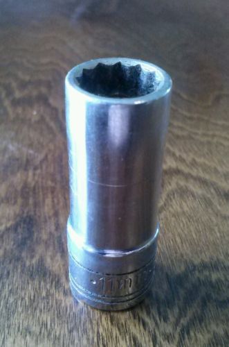 SK TOOLS 12 POINT 11MM DEEP SOCKET #8411 3/8&#034; DRIVE S-K 12PT