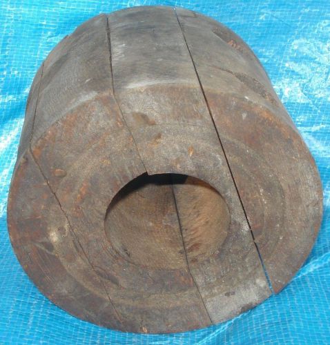 Bh442 antique vtg hit miss line shaft flat belt wood wooden spacer for sale