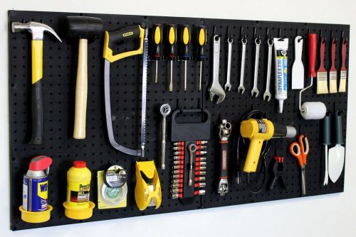 Pegboard &amp; peg hooks kit garage storage tool display boards model # 24242b-444 for sale